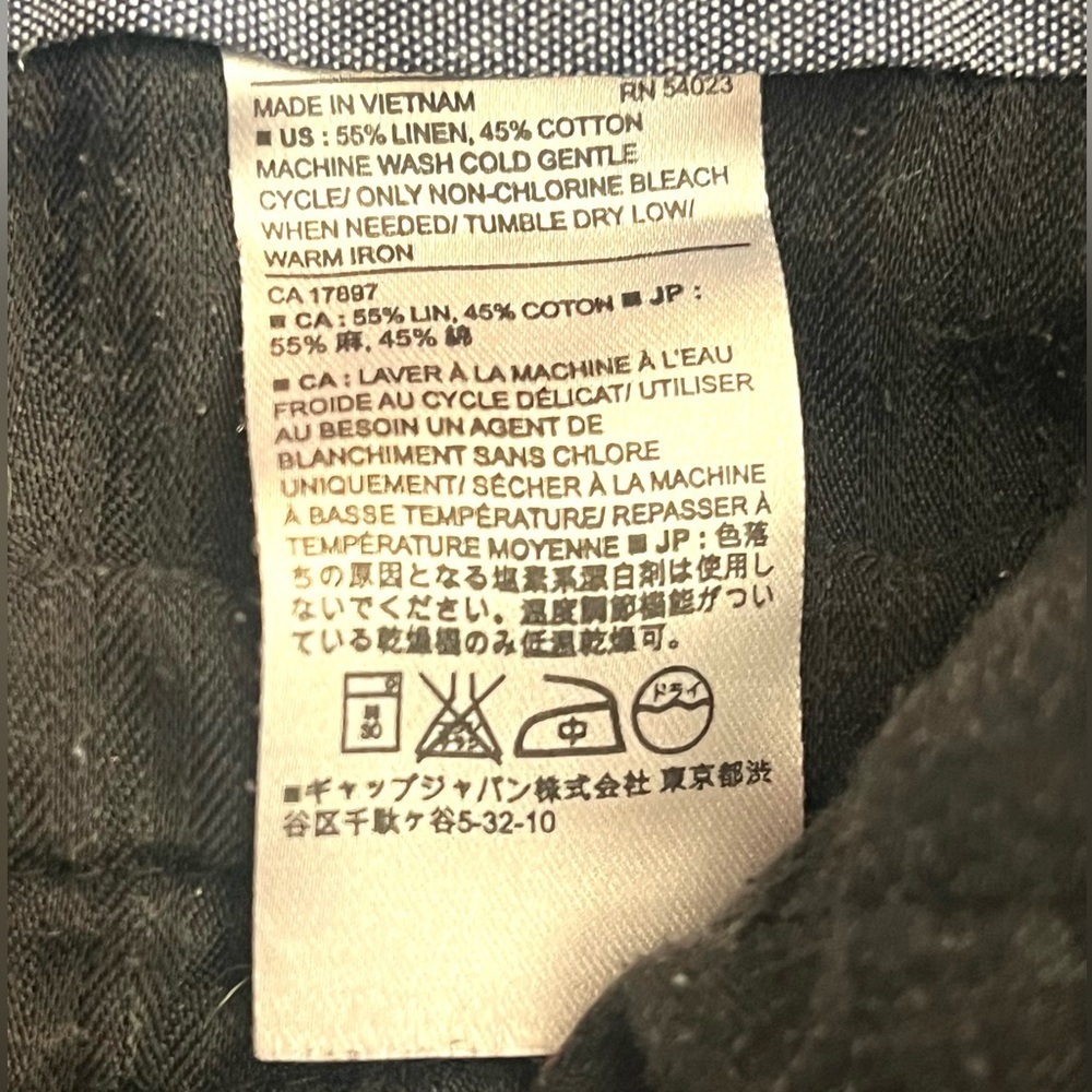 Banana Republic Men’s Unisex Gray Blue Linen Blend Shorts w Pockets Size 29 - Picture 7 of 12